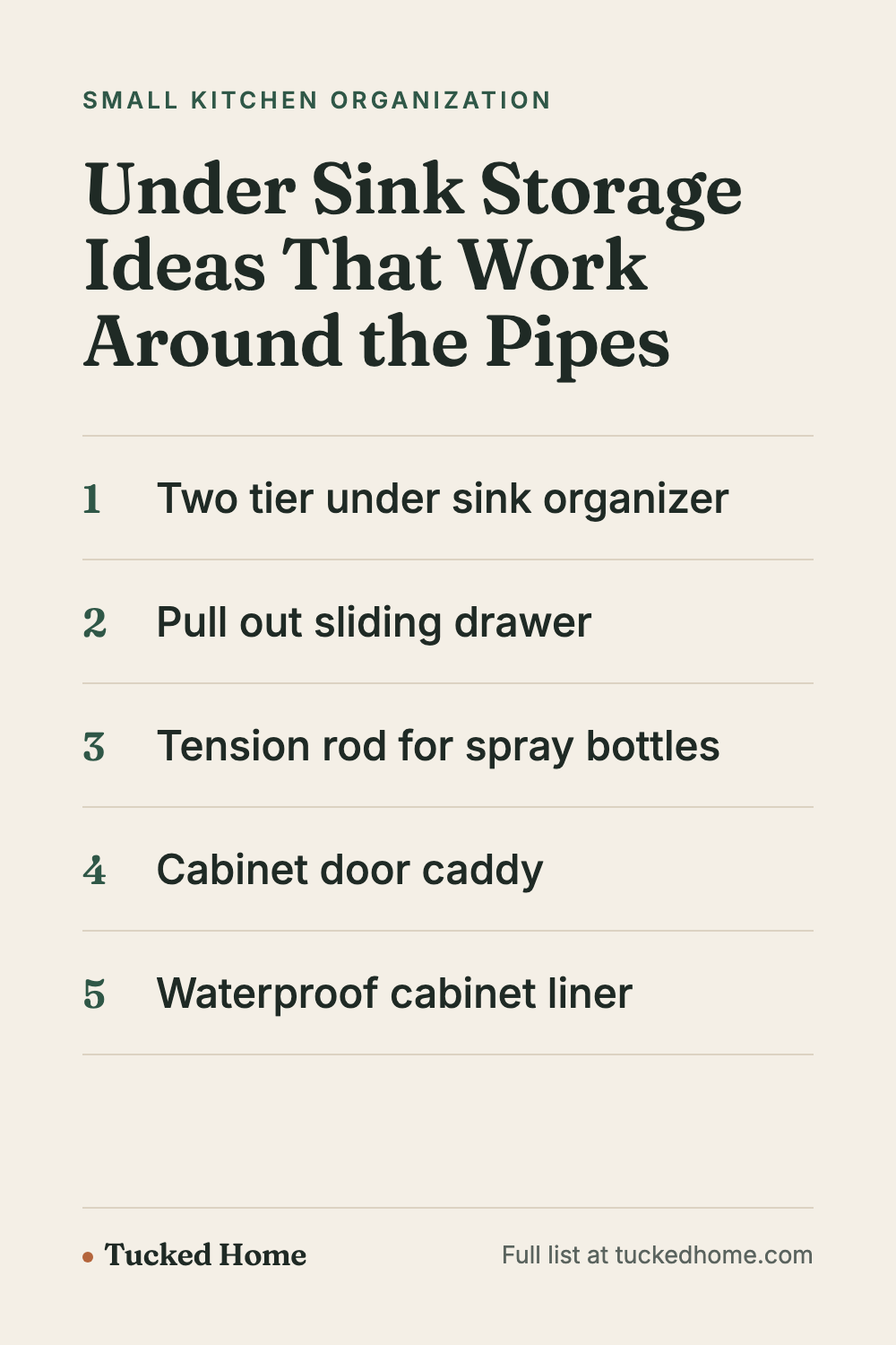 Under Sink Storage Ideas Around the Pipes
