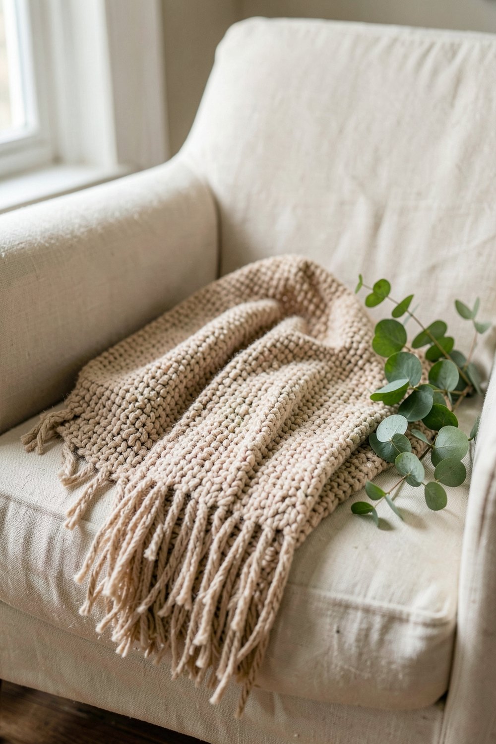 Knit wrap blanket scarf