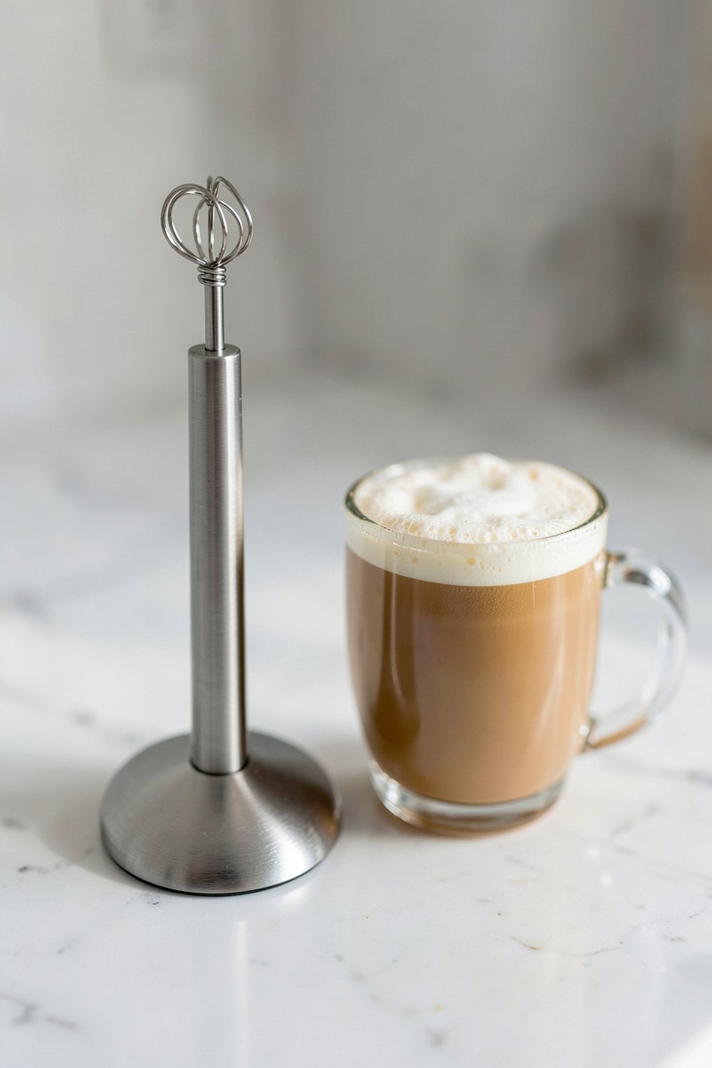 Handheld milk frother