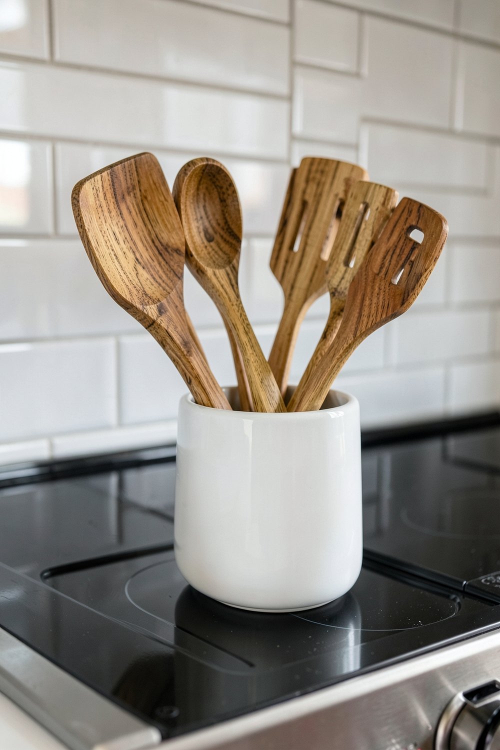Olive wood utensil set