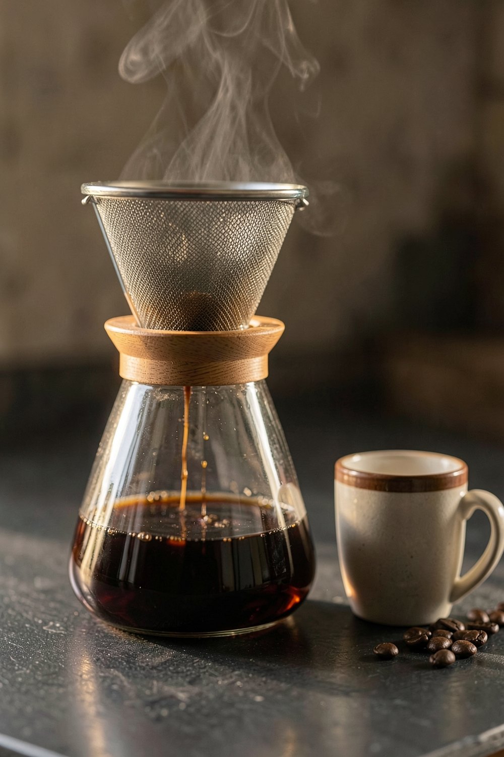 Glass pour over coffee maker
