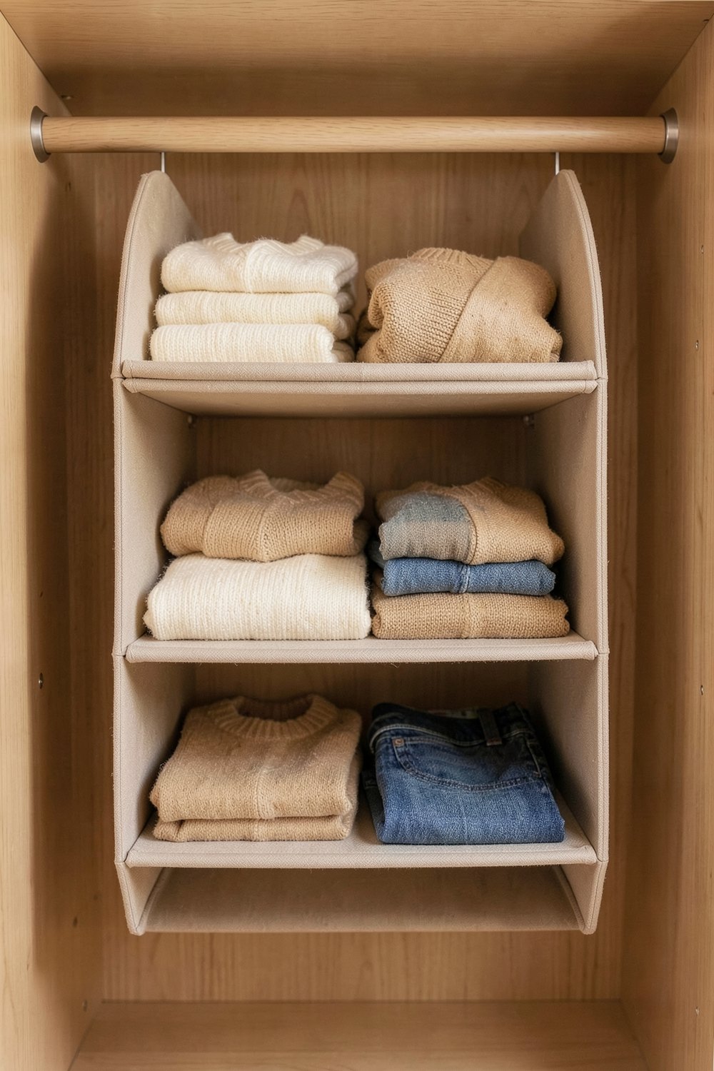 Hanging closet shelves
