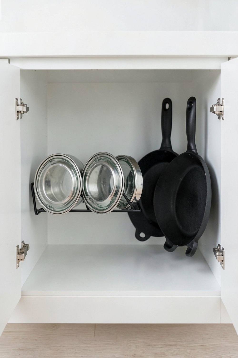 Pot lid organizer rack