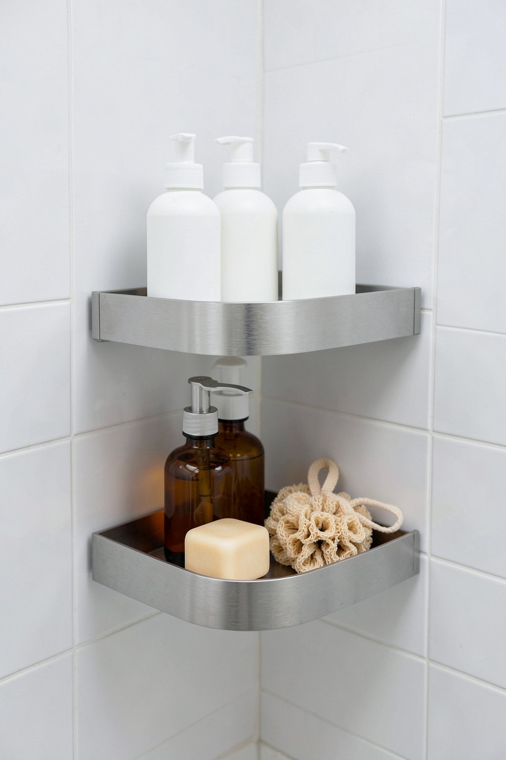 Corner shower caddy