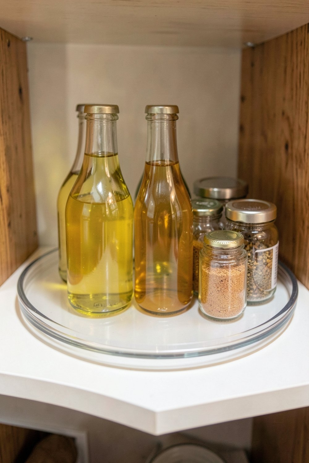 Clear turntable organizer